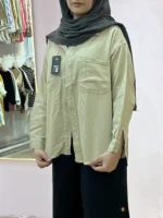 شومیز zara بژ | گیلاس بانو