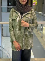 شومیز آبرنگی سبز | گیلاس بانو