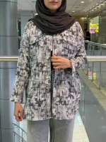 شومیز ینزی سرمه ای | گیلاس بانو
