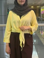 شومیز گرهی لیمویی | گیلاس بانو