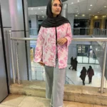 شومیز ینزی طرح گلبرگ صورتی | گیلاس بانو