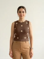 تاپ بابونه قهوه ای| گیلاس بانو