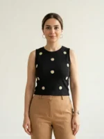 تاپ بابونه مشکی | گیلاس بانو