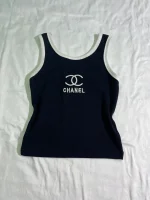 کراپ chanel مشکی | گیلاس بانو