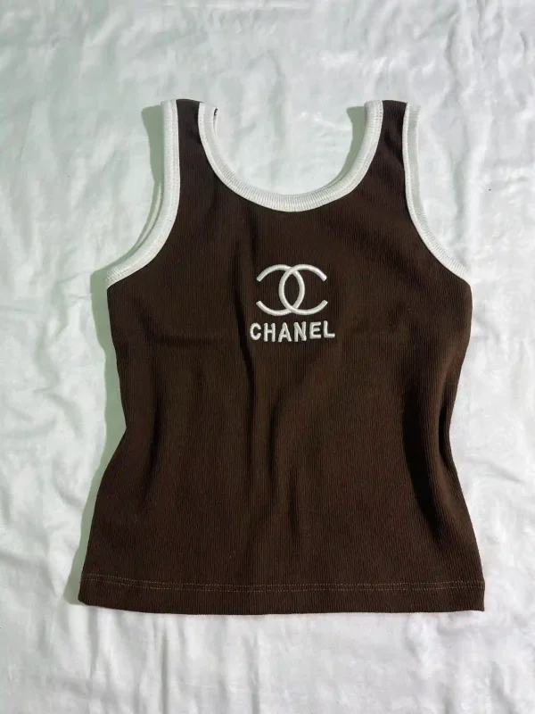 کراپ chanel قهوه ای | گیلاس بانو