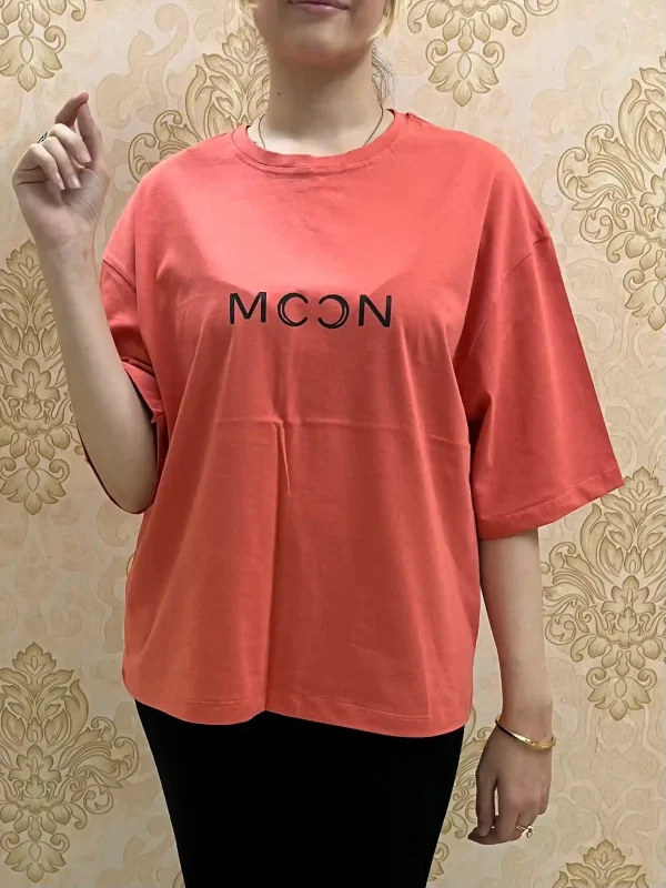 تیشرت moon مرجانی | گیلاس بانو