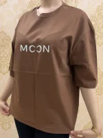 تیشرت moon قهوه ای | گیلاس بانو